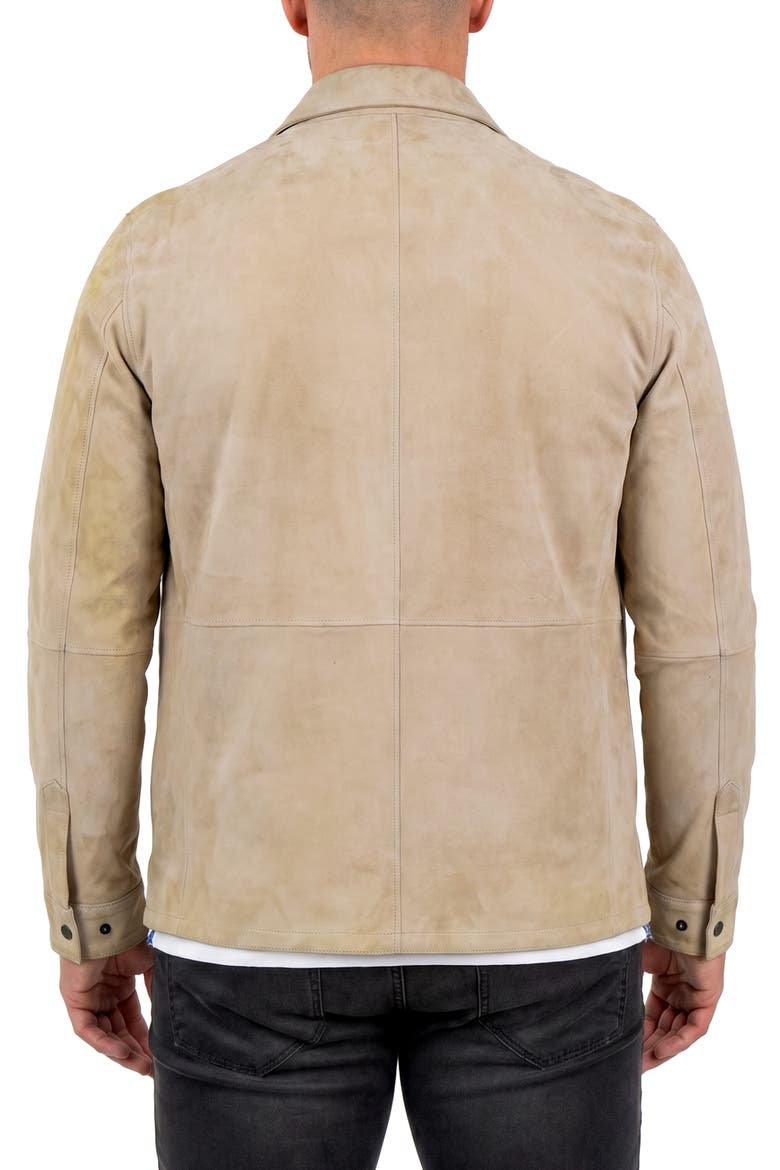 Leather Shirt Jacket, Alternate, color, BEIGE