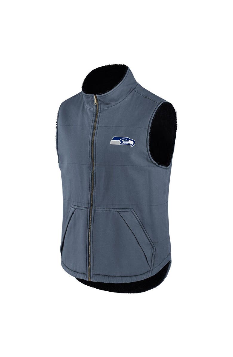 NFL X DARIUS RUCKER Men's NFL x Darius Rucker Collection by Fanatics College Navy Seattle Seahawks Sherpa-Lined Full-Zip Vest, Alternate, color, 