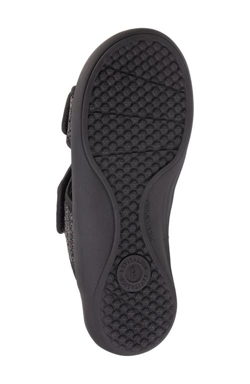 Revitalign Kholo Raffia Slide Sandal In Black