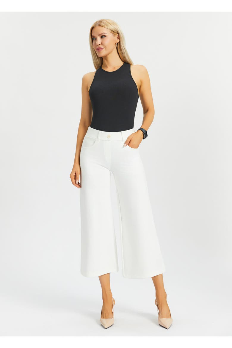 7 Pocket DPYP Dress Pant Yoga Pant Crop Wide, Main, color, Star White
