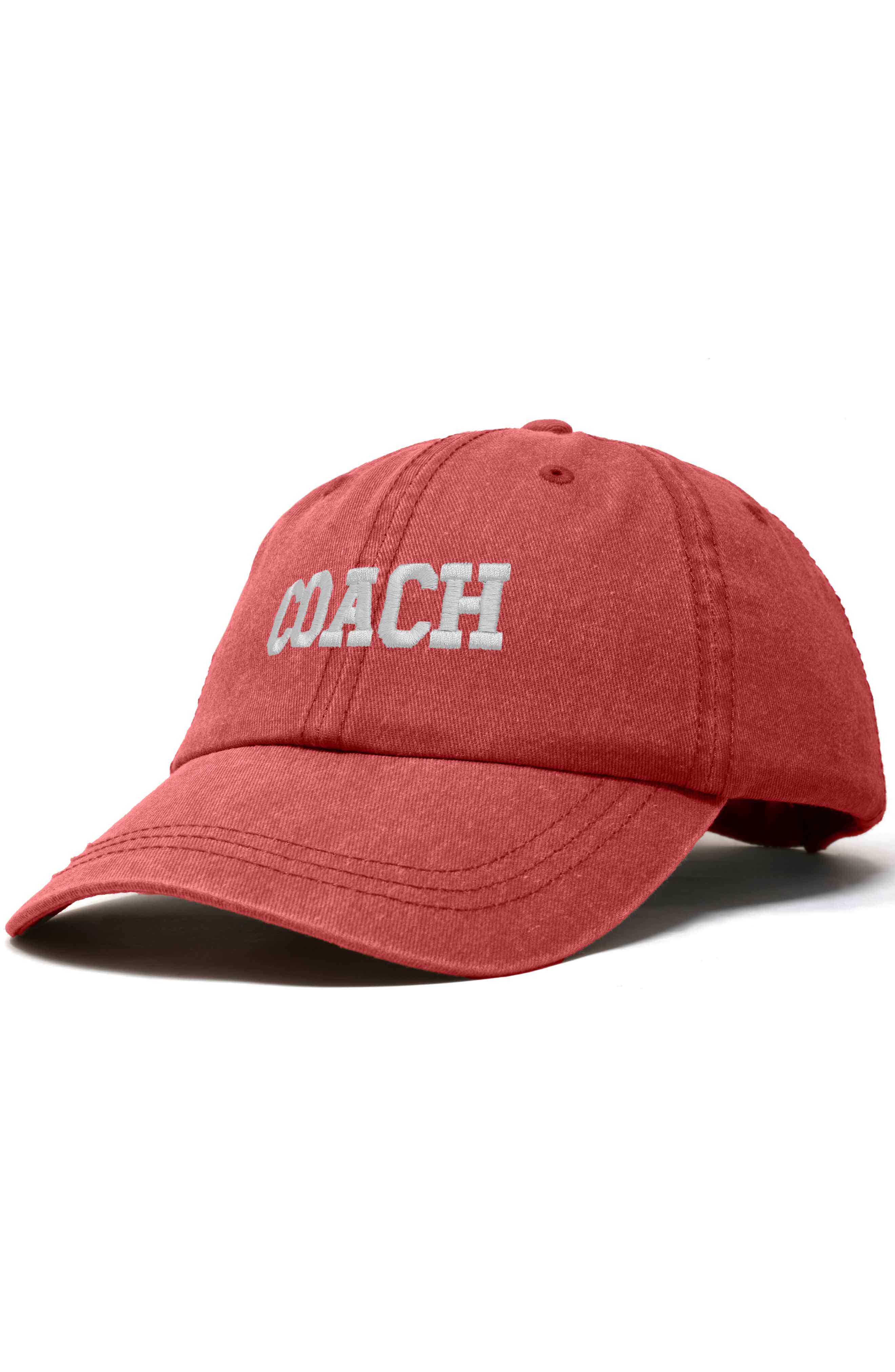COACH UNISEX ? EMBROIDERED BASEBALL SPOET RED BALLER HAT CAP CHALK? COACH Embroidered Baseball Hat Cap Women main image 2