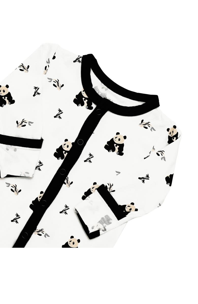 Kyte BABY Zen Panda Print Snap Footie, Alternate, color, 