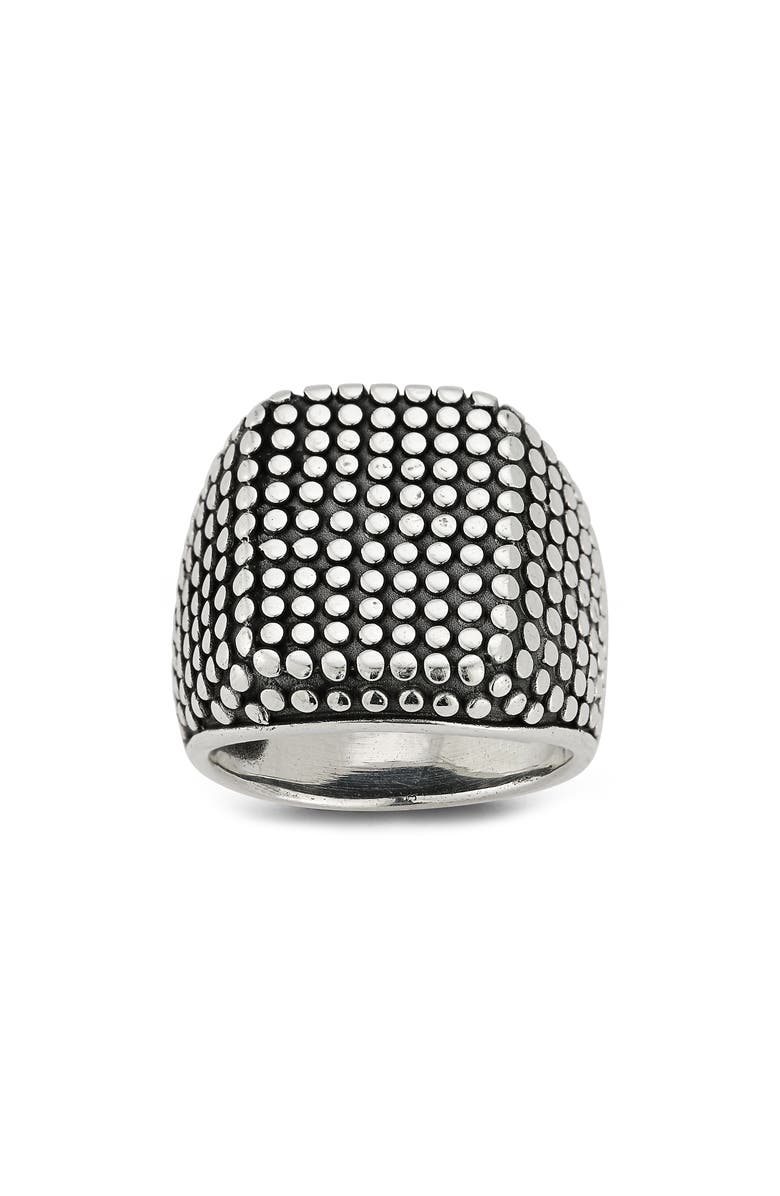 Yield of Men Men's Oxidized Dotted Ring, Alternate, color, Silver