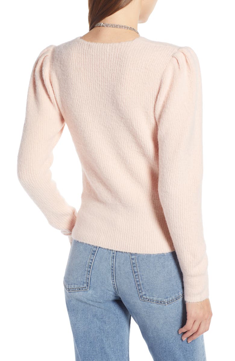 Something Navy Puff Sleeve Sweater, Alternate, color,