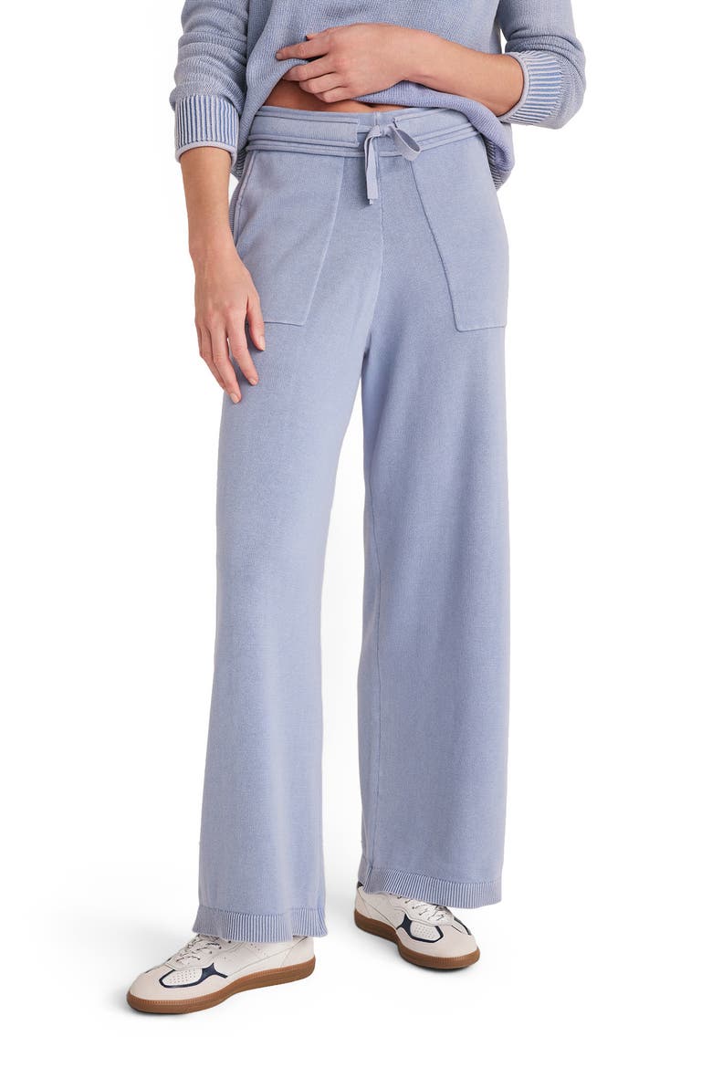 Organic Cotton Knit Wide Leg Pants, Main, color, Garment Dye Wave