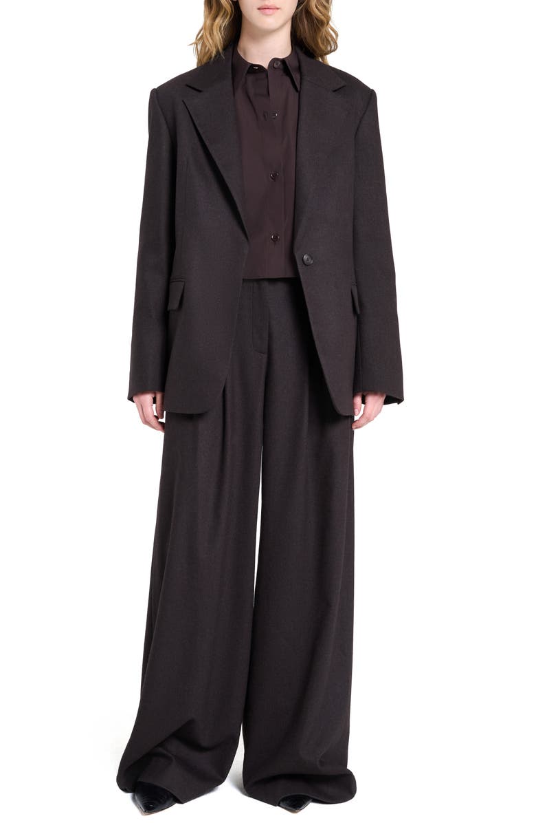 TWP Jillian Stretch Wool & Cashmere Blazer, Alternate, color, Chocolate