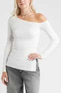 BP. Off the Shoulder Long Sleeve Top