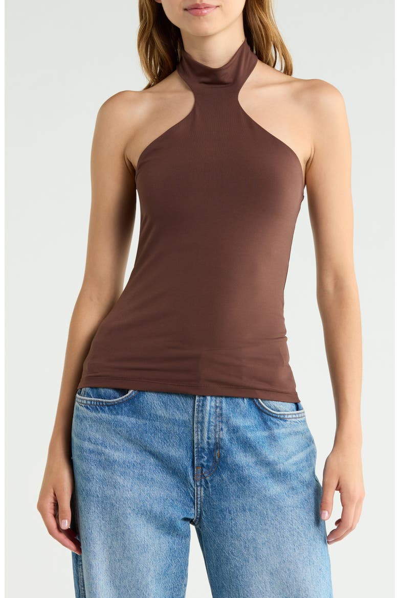 Halter Top, Main, color, BROWN