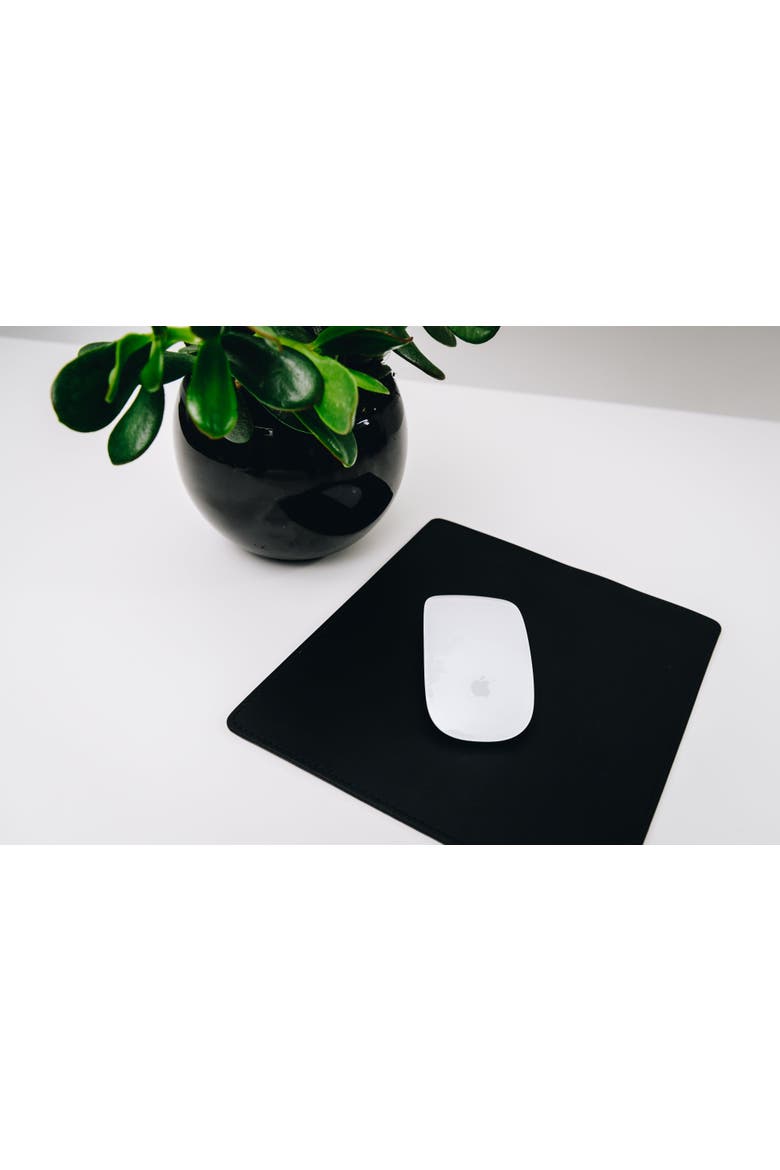 Mead Leather Mouse Pad, Alternate, color, Black