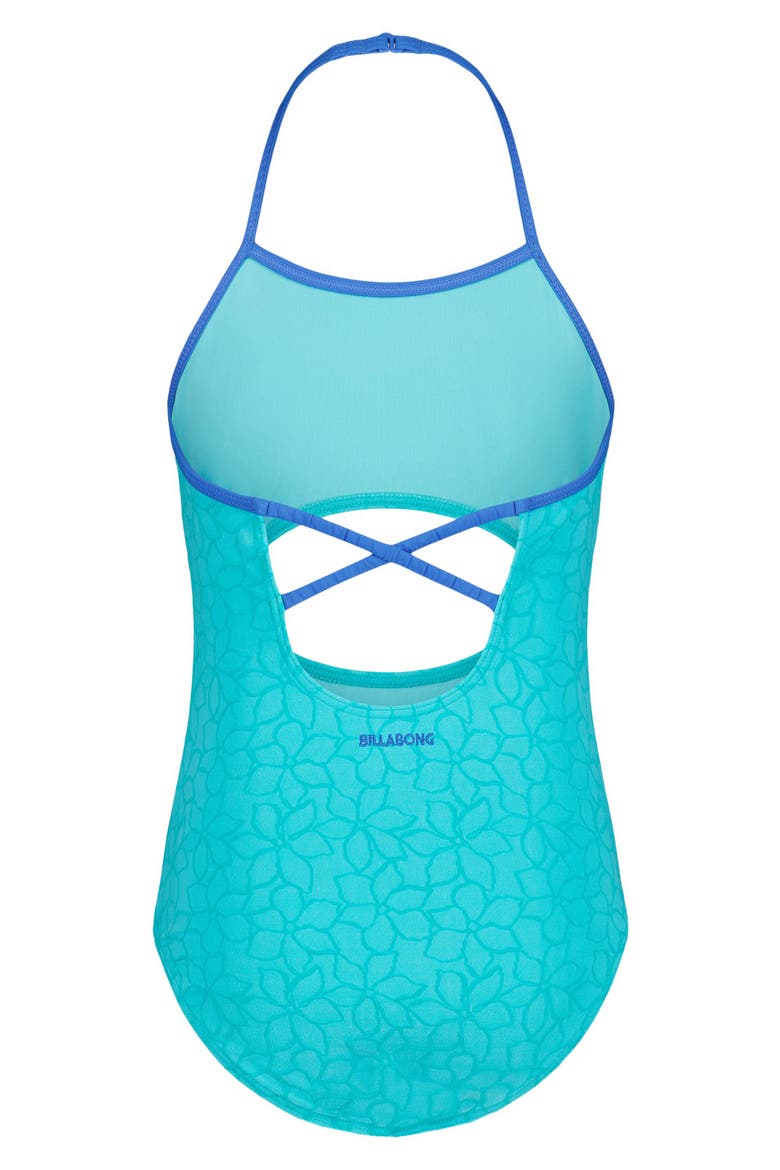 Kids' Wander Over Cutout One-Piece Swimsuit, Alternate, color, OCEAN EYES