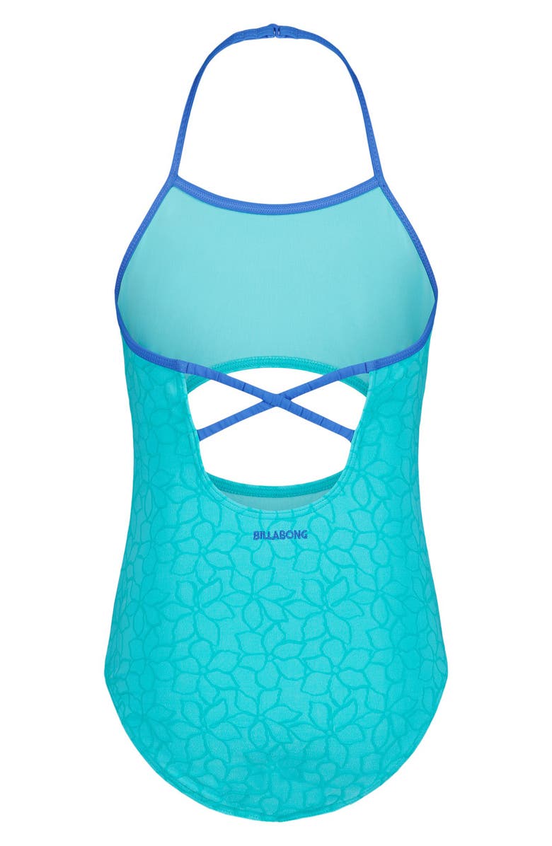Billabong Kids' Wander Over Cutout One-Piece Swimsuit, Alternate, color, Ocean Eyes