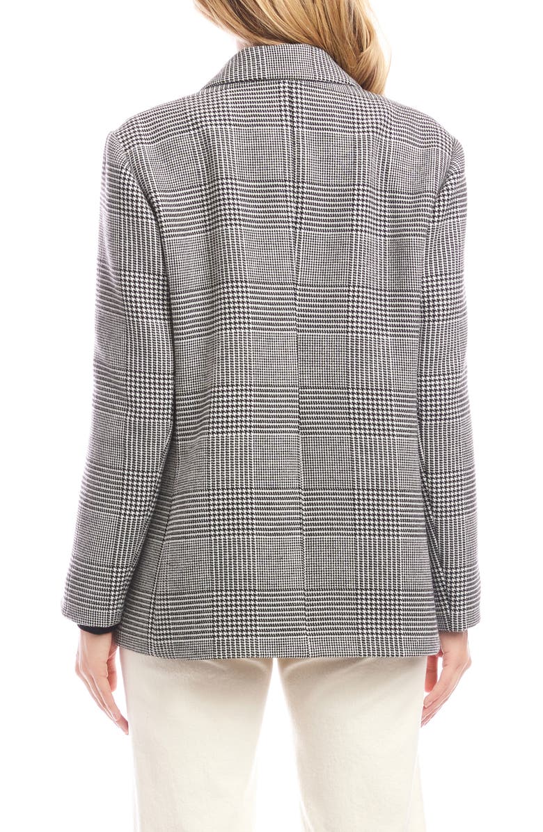Karen Kane Houndstooth Blazer, Alternate, color, Black Off White