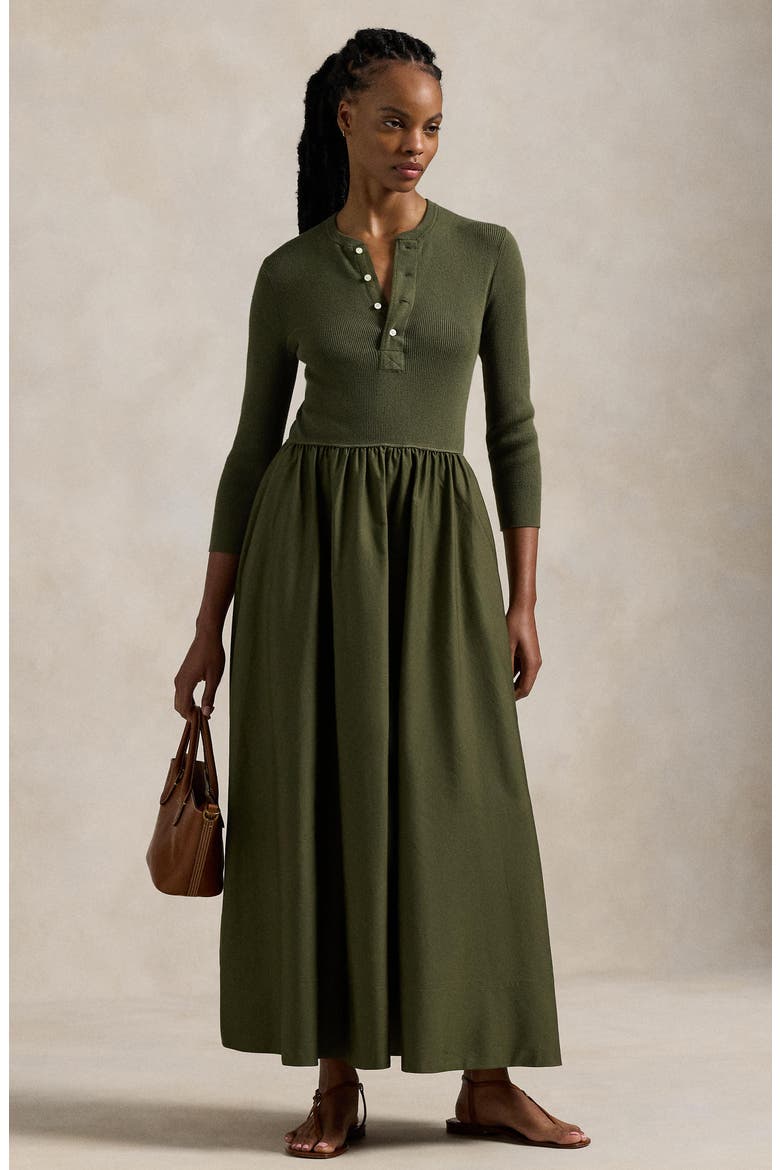 cotton henley maxi dress EMMA