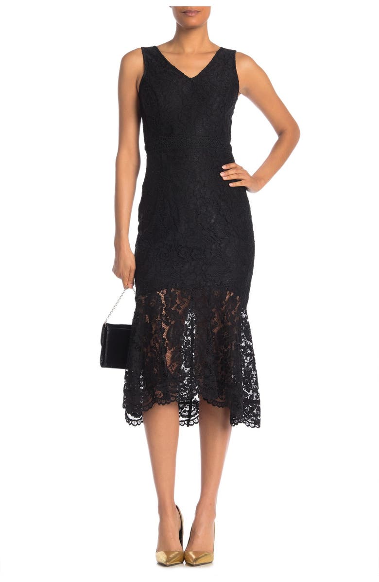 NANETTE NANETTE FOOTWR V-Neck Sleeveless Lace Dress, Main, color, 