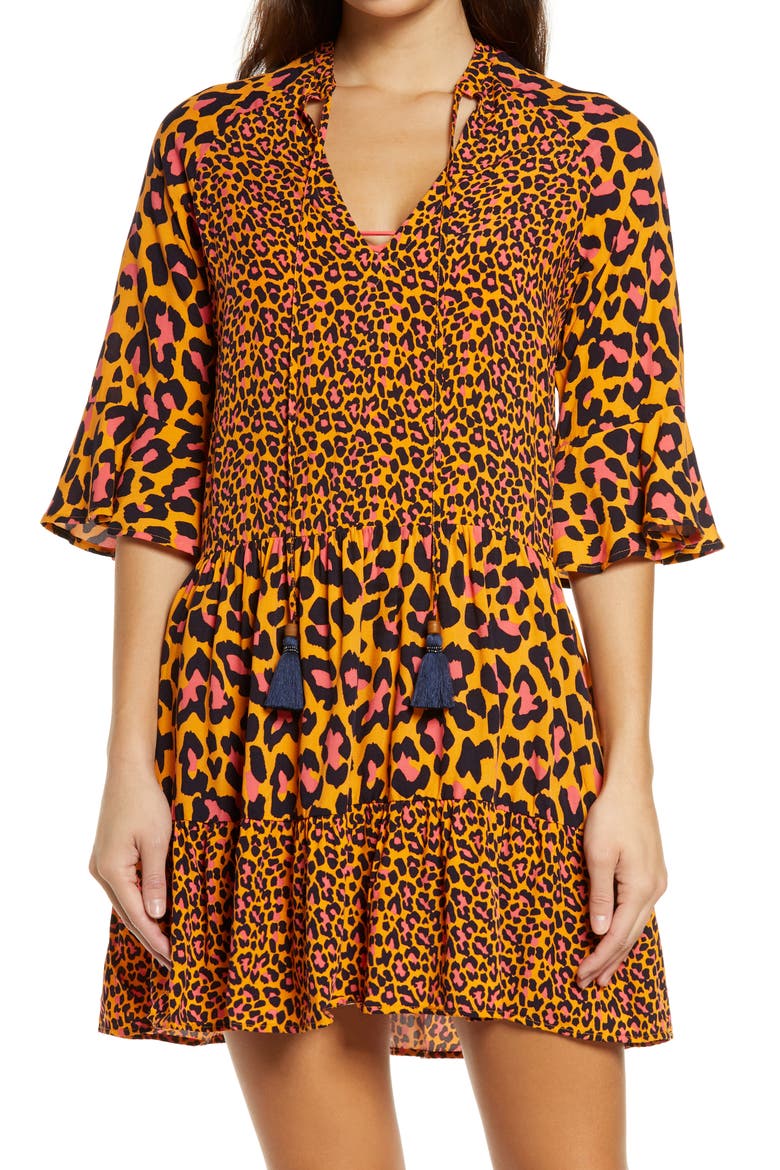 Bonfire Infinite Tunic Dress, Main, color, ORANGE