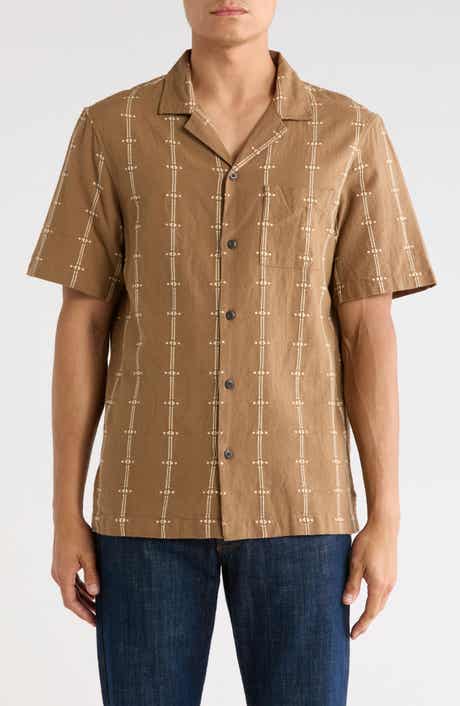 Embroidered Cotton Camp Shirt