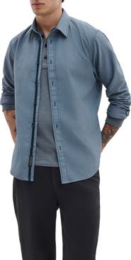 rag & bone Tomlin Cotton Dobby Button-Up Shirt