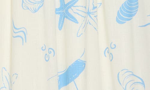 BLU PEPPER BLU PEPPER OCEAN PRINT EMPIRE WAIST MIDI DRESS