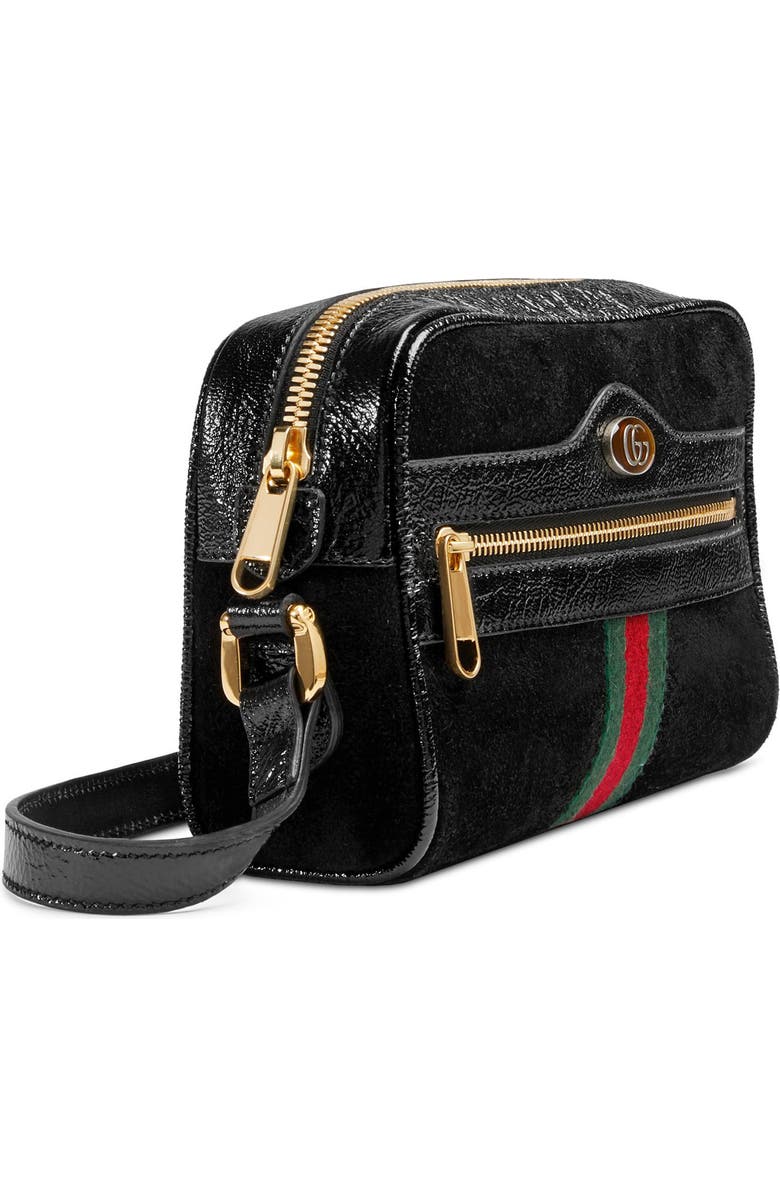 Gucci Ophidia Small Suede & Leather Crossbody Bag, Alternate, color,