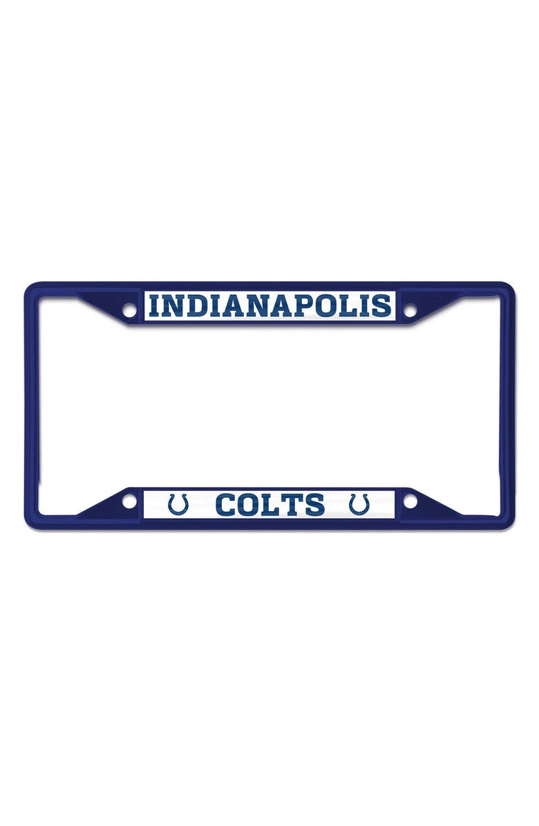 WINCRAFT Indianapolis Colts Chrome Color License Plate Frame, Main, color, Blue