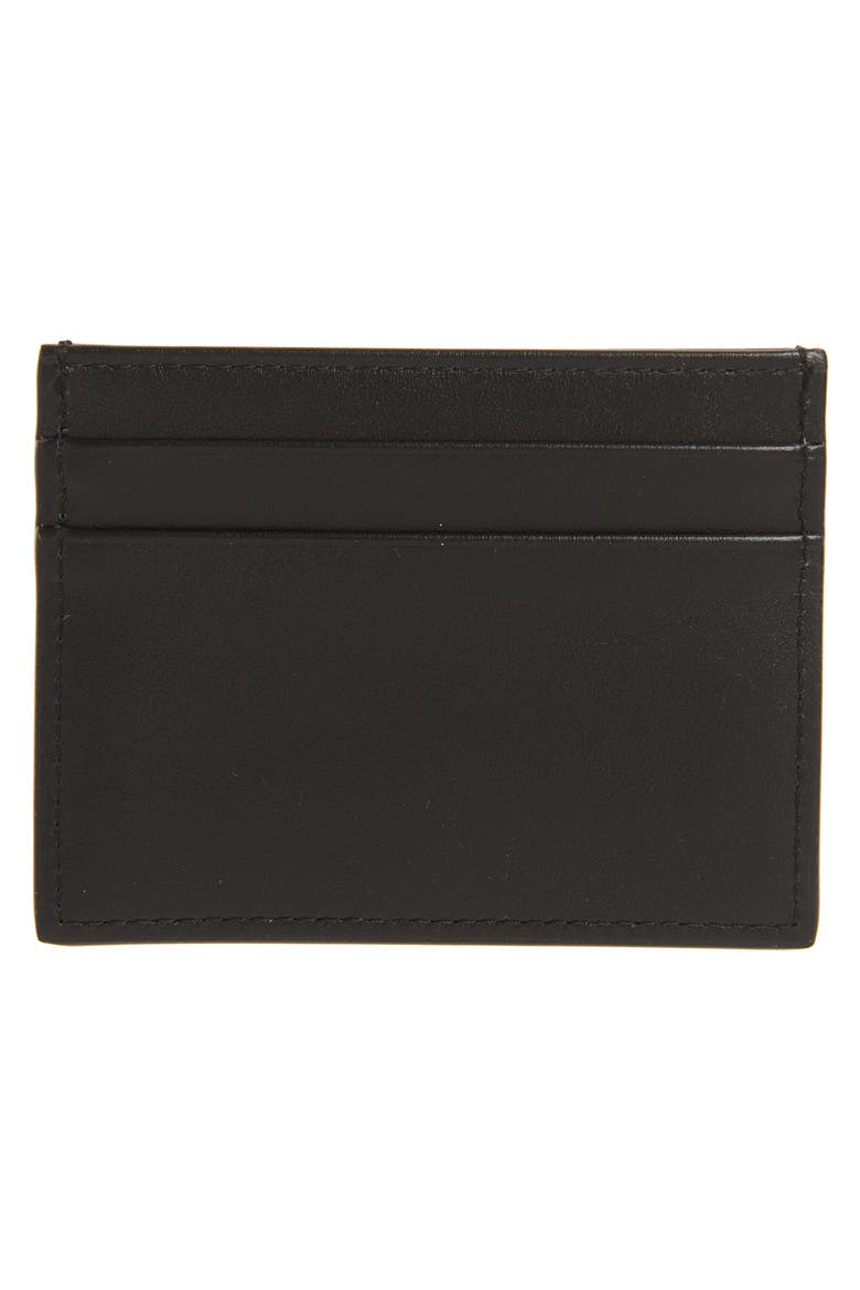 DG Logo Leather Card Case, Alternate, color, 80999 BLACK