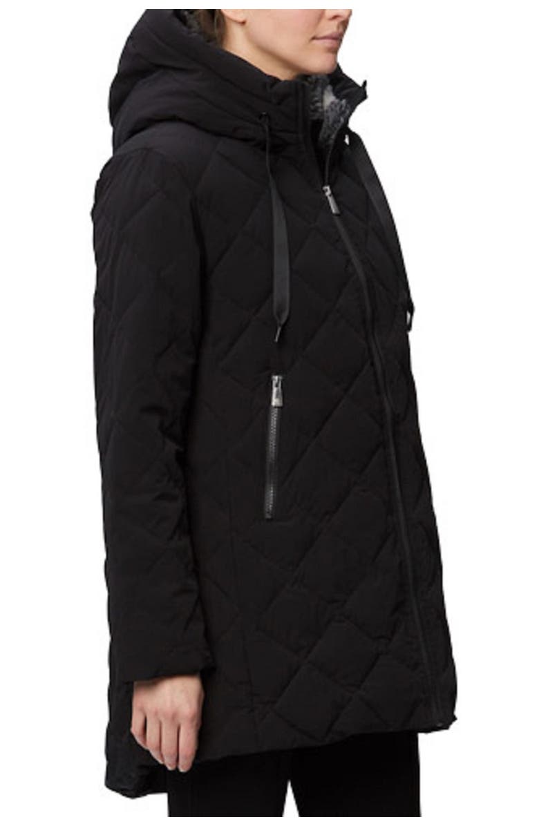Rainforest Diamond Faux Shearling Lined Quilted Thermoluxe A-Shape Walker Jacket, Alternate, color, 