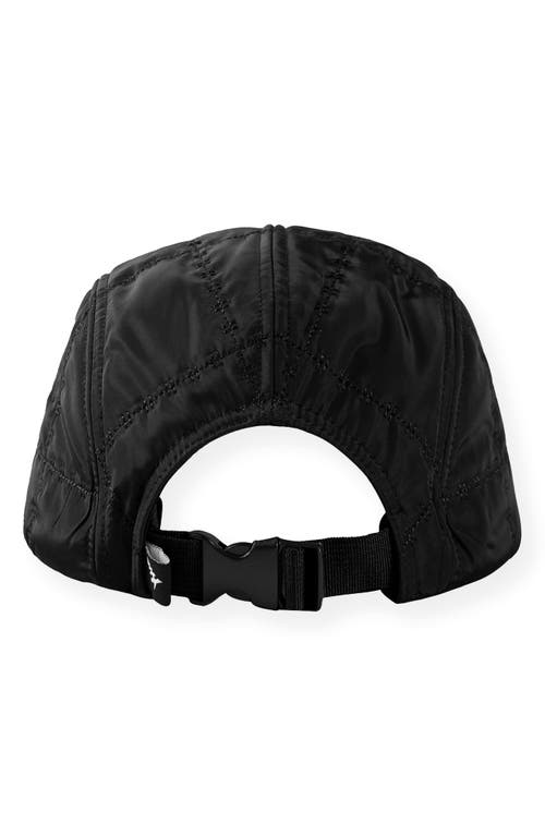 Paper Planes Quilted 5-panel Hat In Black