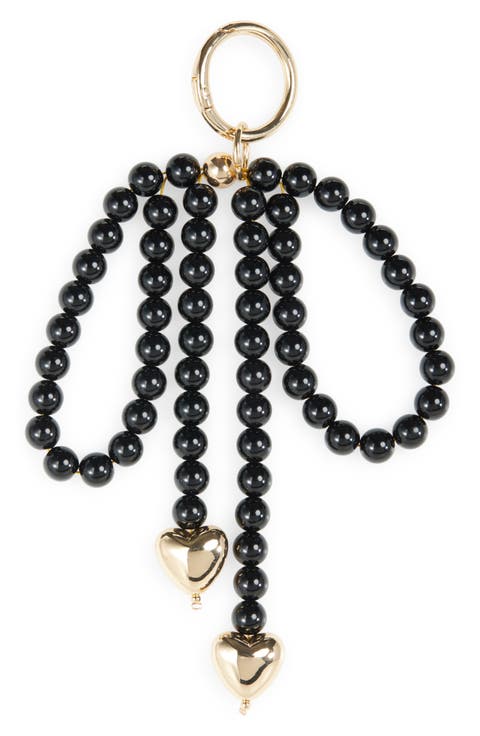 Beaded Bow Bag Charm