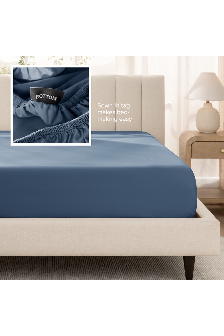 400 Thread Count Organic Cotton Sateen Sheet Set, Alternate, color, Bering Sea