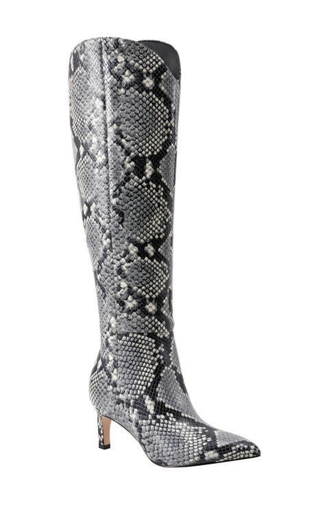 Quinnie Pointed Toe Knee High Boot (Women)