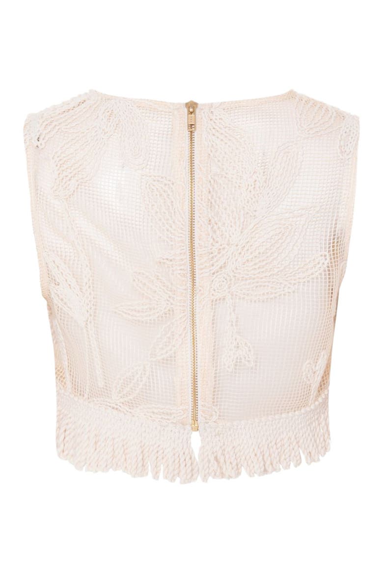 Joy Lace Fringe Top, Alternate, color, OFF WHITE