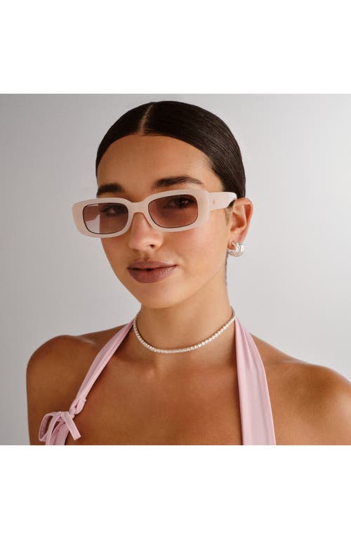 Aire Ceres 51mm Rectangular Sunglasses In Blush/brown Grad