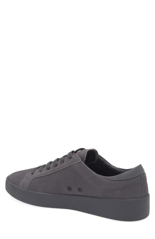 Hugo Boss Boss Belwar Low Top Pebbled Leather Sneaker In Dark Grey