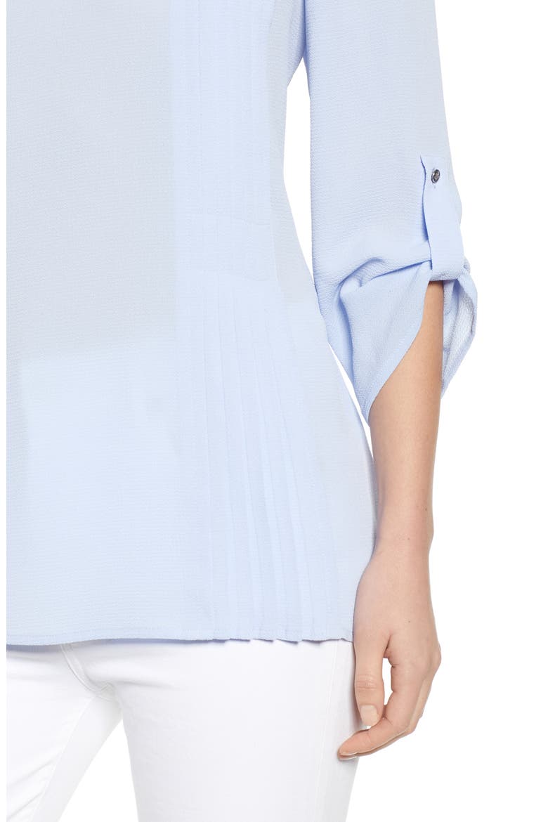Roll-Tab Pintuck Blouse, Alternate, color, POWDER LIL