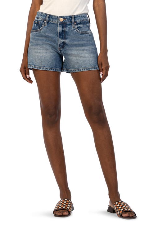 Jane High Waist Denim Shorts (Distinguished Blue)