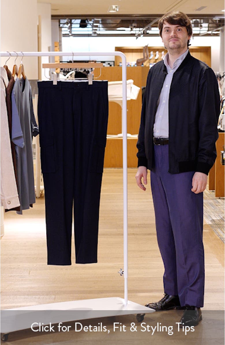 Brushed Knit Flat Front Cargo Pants, sales video thumbnail