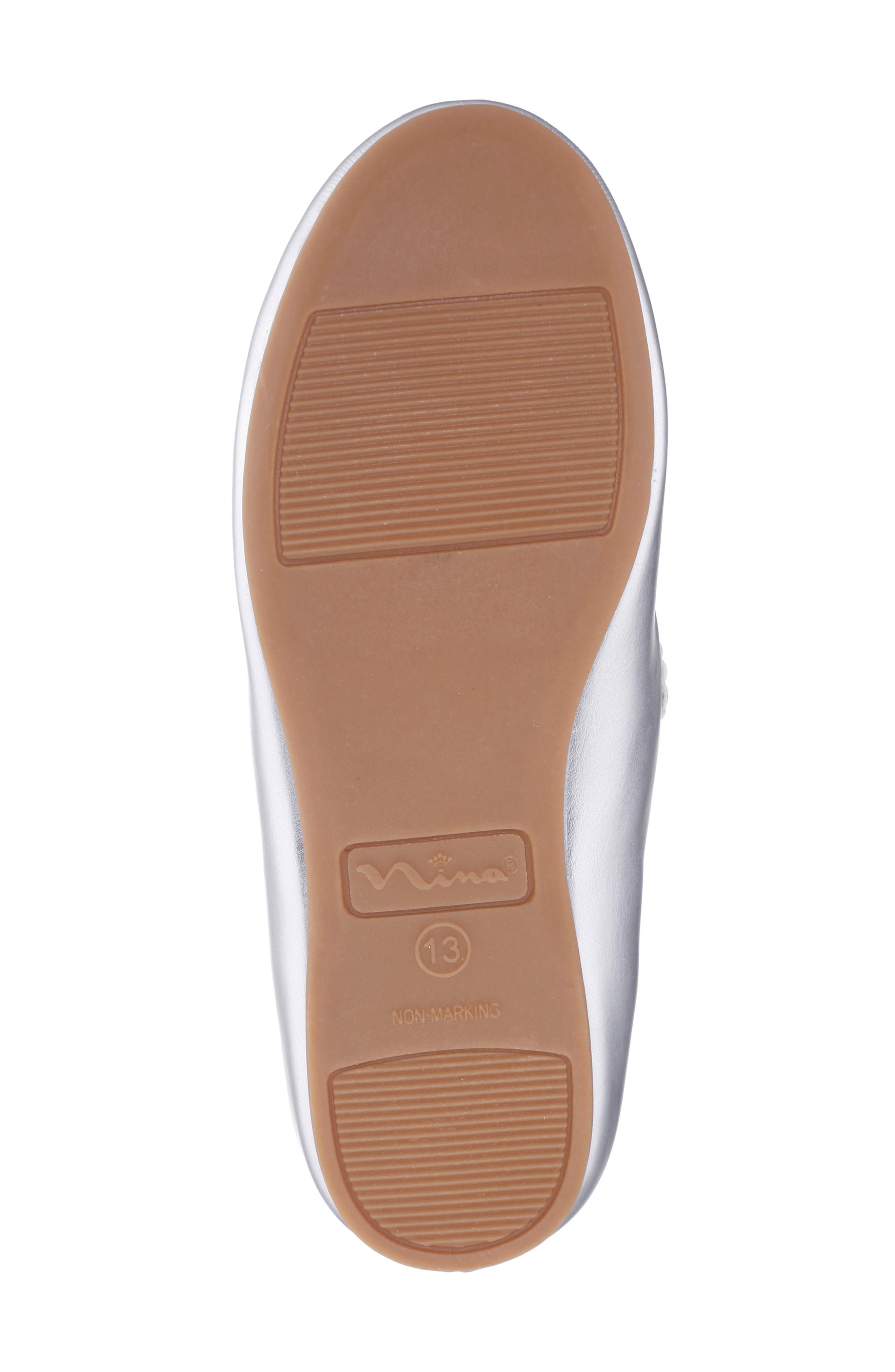 Kids' Rozy Mary Jane Flat, Alternate, color, SILVER METALLIC
