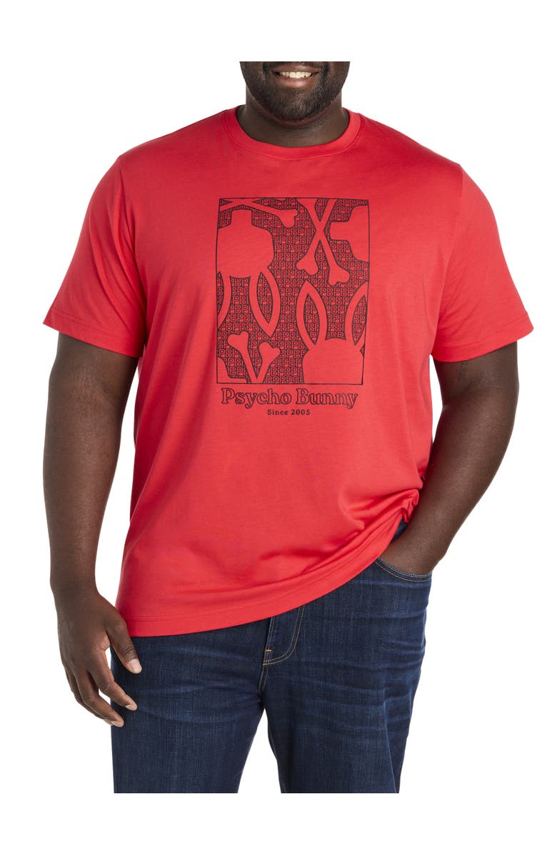 Psycho Bunny Big & Tall Glenn Graphic Tee, Main, color, Bittersweet