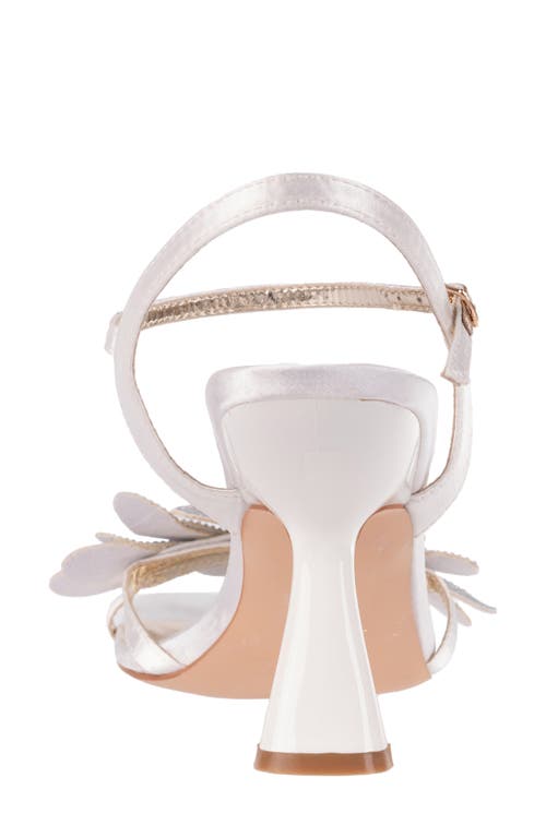 Lady Couture Lust Floral Ankle Strap Sandal In White