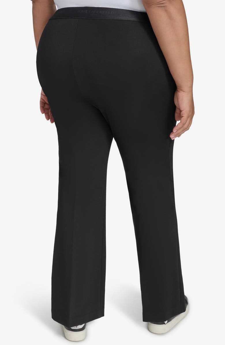 KARL LAGERFELD PARIS Nylon Blend Compression Pants, Alternate, color, Black