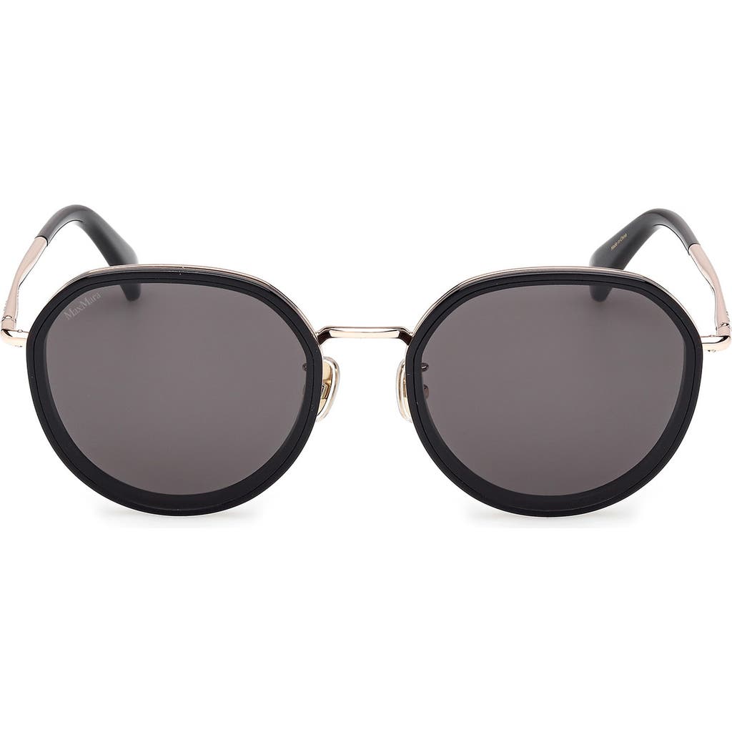 Max Mara 57mm Round Sunglasses