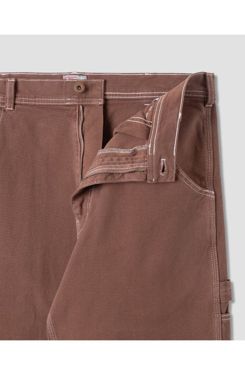 Stan Ray Og Relaxed Straight Leg Cotton Canvas Painter Pants In Brown