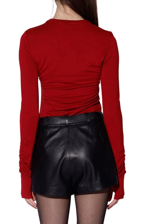 Walter Baker Caroline Long Sleeve Top In Red