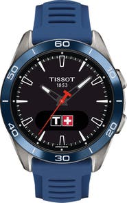 Tissot T-Touch Connect Sport Solar Smart Silicone Strap Watch, 43.75mm