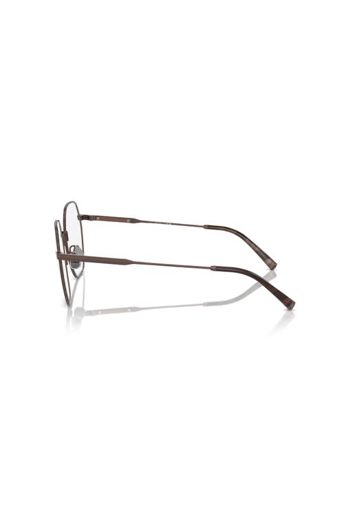 Brunello Cucinelli 55mm Irregular Optical Glasses In Brown