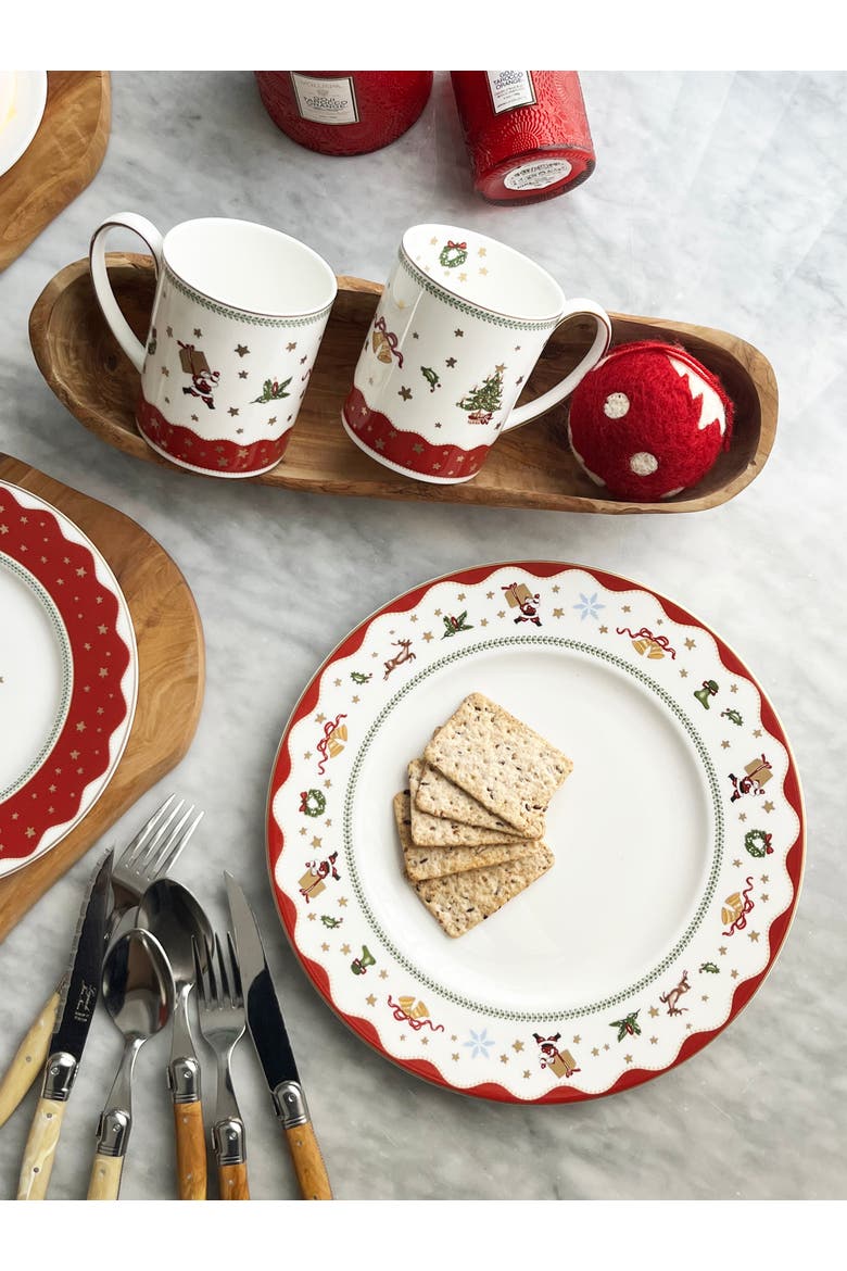 My Noel Dinner Plate, Alternate, color, White