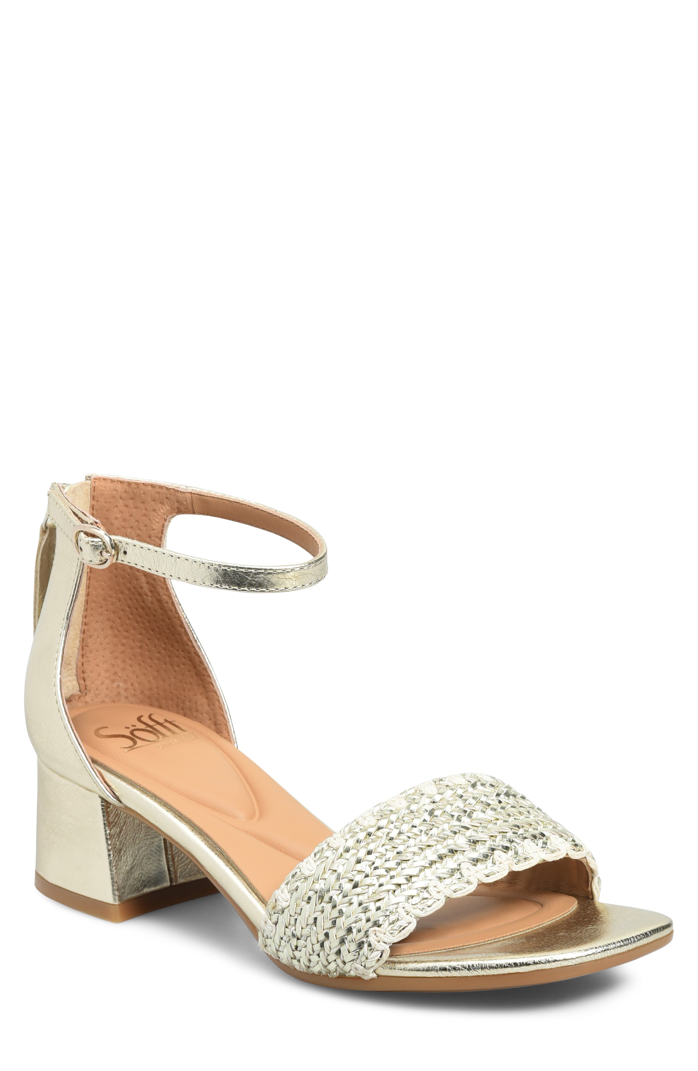 Söfft Lilah Ankle Strap Sandal, Main, color, Platino