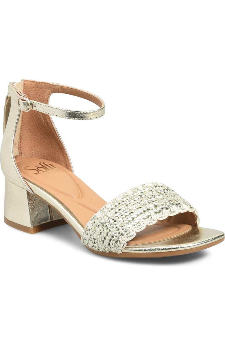 Söfft Lilah Ankle Strap Sandal, Main, color, Platino