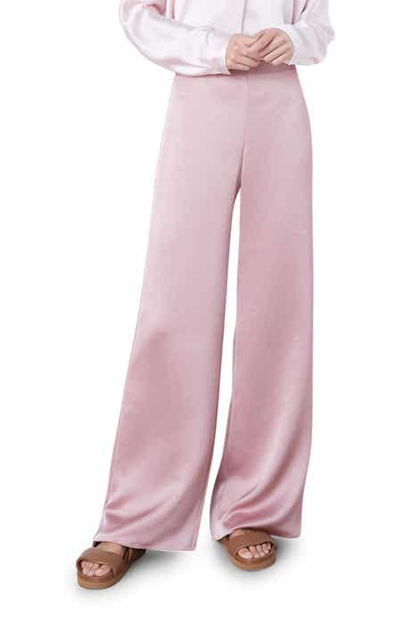 Vince High Waist Satin Wide Leg Pants