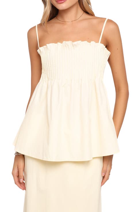 Carson Pintuck Sleeveless Top
